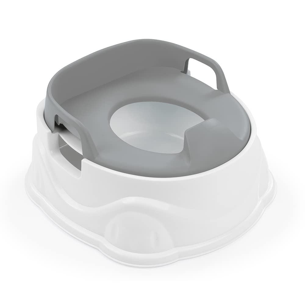 Plaspot educativo Dolu 3-in-1 con reductor de inodoro blanco gris