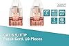 DIGITUS Cavo LAN Cat 6, 0,5 m, 10 pezzi, Cavo di rete RJ45, S/FTP schermato, 1 Gbps - Compatibile con Cat6A e Cat7, Grigio