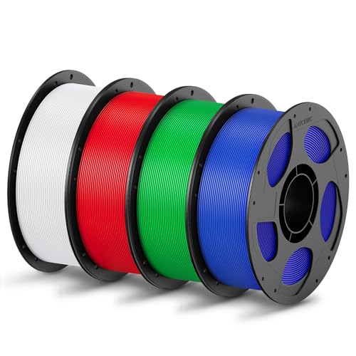ANYCUBIC PLA Filament 1.75mm, 3D Printer Filament, Intelligent Identification, Dimensional Accuracy +/- 0.02mm, 4 Pack 1KG Reusable Spool, Black*4 4kg 4*1kg pla Black