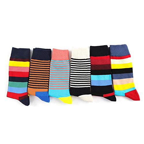 Comfortabel ademend comfort heren kalfsokken herfst en winter modellen gekamd katoen gestreepte business mannen lange buis katoenen sokken E modellen 3 paar - Afbeelding 7