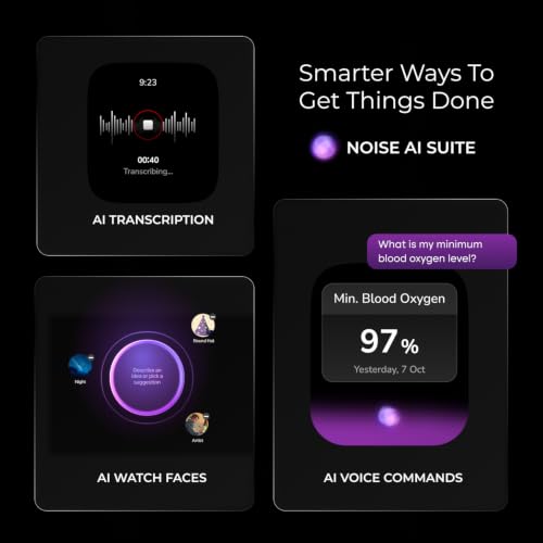 Noise New Launch ColorFit Ultra 4 Smartwatch with BT Calling, 1.96" AMOLED Always-On Display, AI Transcription & Voice Commands, Metal Body, 10m Water Resistant, Heart Rate Monitor (Jet Black) - Image 7