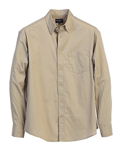 Gioberti Mens 100% Cotton Long Sleeve Casual Twill Oxford Shirt3