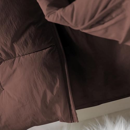 Girls Puffer Vest Padded Stand-Up Collar Puffy Vest Pockets Lightweight Down Outerwear Warm Sleeveless Vests 3-12Y3