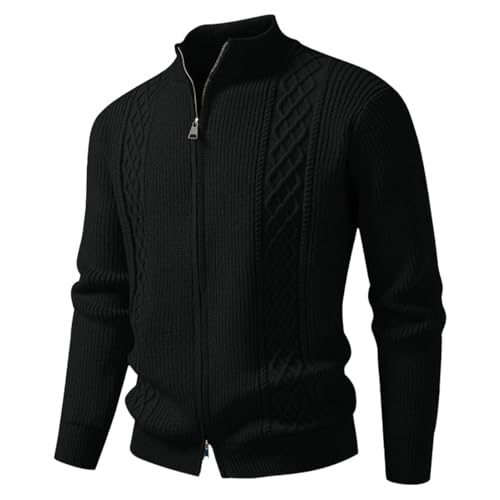 Pull en tricot jacquard homme à losanges et double zip