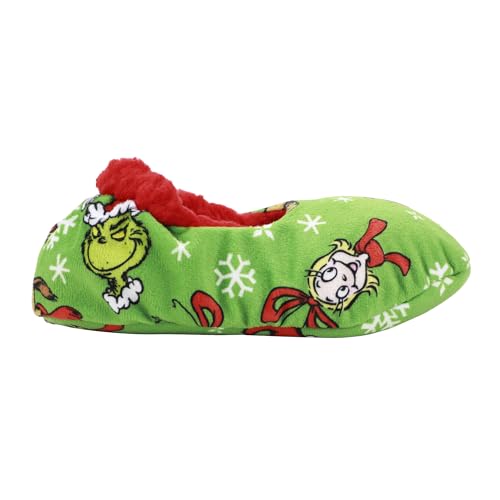 Bioworld The Grinch All-Over Character Print Youth Green Slipper Socks3