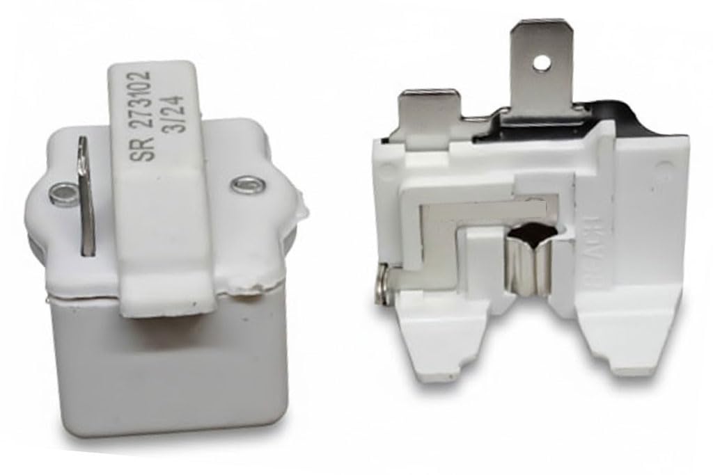 PARDZWORLD Compressor Start Relay(SR273102)(1 Pin) + Over load Protector Suitable for Whirlpool Single Door/Direct Cool Refrigerators MATCH & BUY.