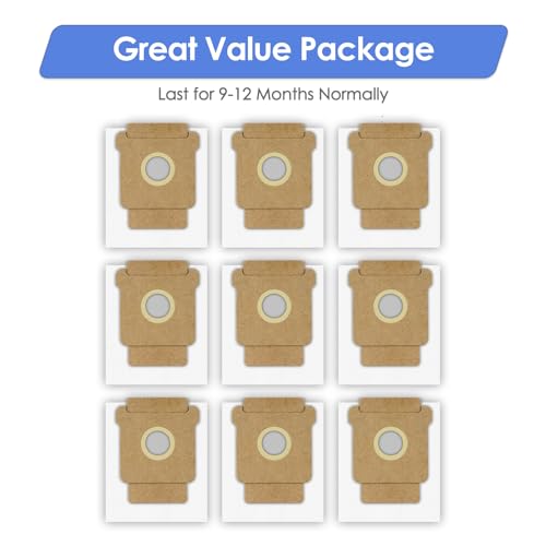 (9 Piezas) Q0520 Bolsas de Repuesto para el Robot Aspirador iRobot Roomba Combo 2 Essential Q0520, Roomba 105 Combo, Plus 405 Combo, Plus 505 Combo Robots Aspiradores, Accesorios para Bolsas de Basura - imagen 3