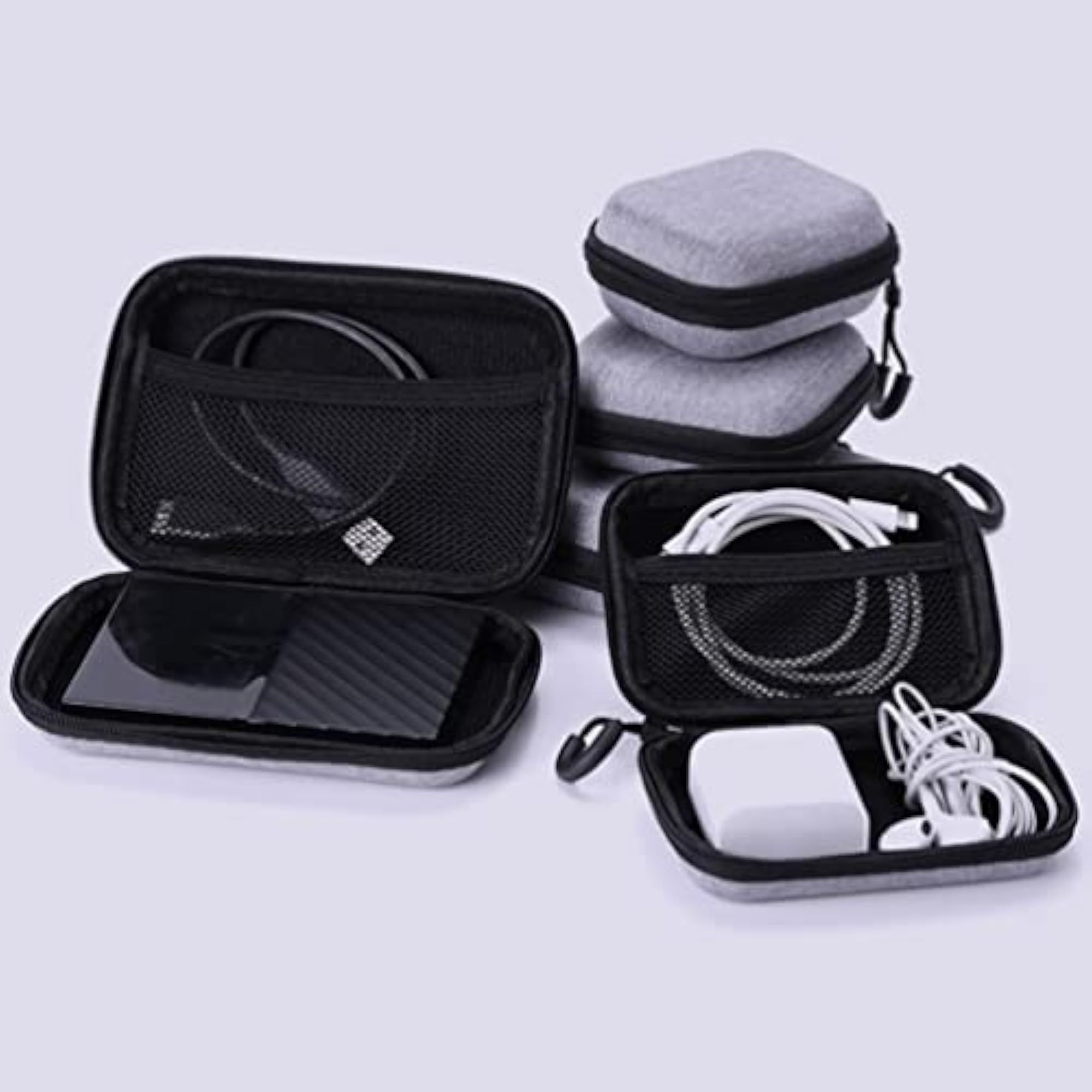 EVA Earphone Storage Box Pocket Organizer, Mini Zipper Case