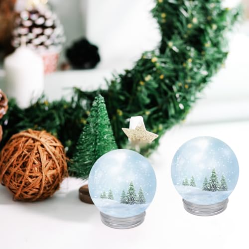 MOLUCKFU 4 Stück Schneekugel Klare Zum Basteln DIY Liefert Kunsthandwerk Zur Herstellung Von Weihnachtsversorgung Prop Transparent Aluminium