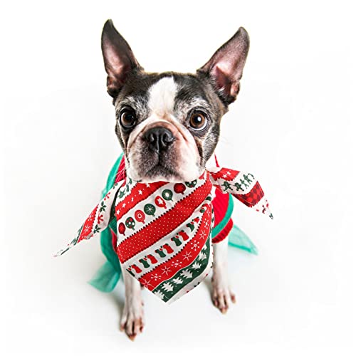 Balacoo 9 Peças Toalha Triângulo Animal De Estimação Bandanas De Cachorro De Natal Babadores De Cach