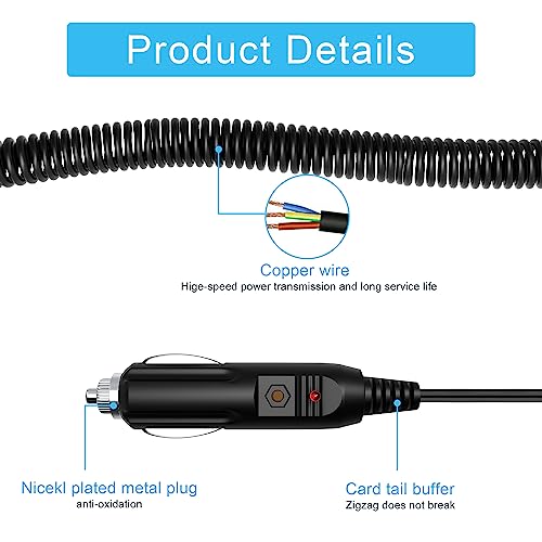HISPD Car 12V DC Adapter for Uniden Scanner BC-230XLT BC-235XLT BC-245XLT BC-2500XLT