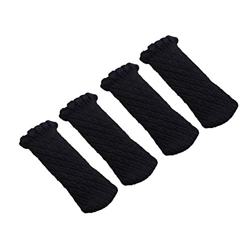 Preisvergleich Produktbild Lembeauty Dickes Strickgarn / Strickwolle, 16 Stück, Bodenschutz, Möbel-Kappe Schwarz