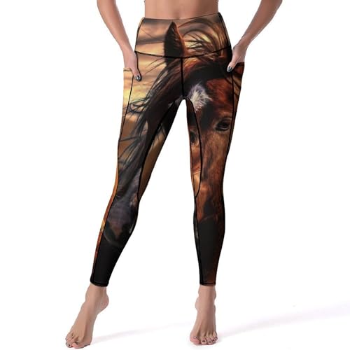 Legging de sport coucher de soleil pantalon yoga pour jogging gym