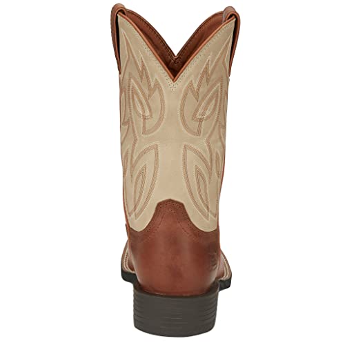 Image of Justin Canter 11 inch Western Boots for Men, Full Grain Leather, Woven Lining, Square Toe, Slip-Resistant Rubber Outsole