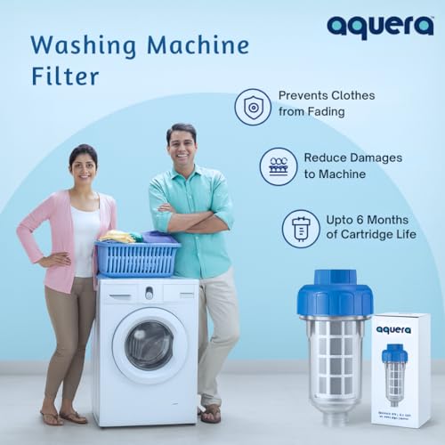 Image of Washing Machine Filter for Hard Water, Chlorine, Limescale Removal | Hard Water Softener for Top Load and Front Load Machines | Under 800
