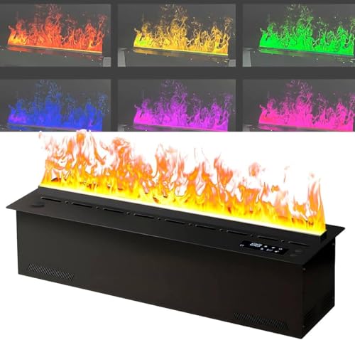 Chimenea atomizadora con efecto de llama 3D, control remoto y táctil, panel ultrafino para decoración y humidificación del hogar