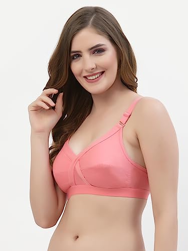 Image of Floret Women's Pure Cotton-Fabric Non Padded & Non-Wired Cut & Sew /Full Coverage Bra