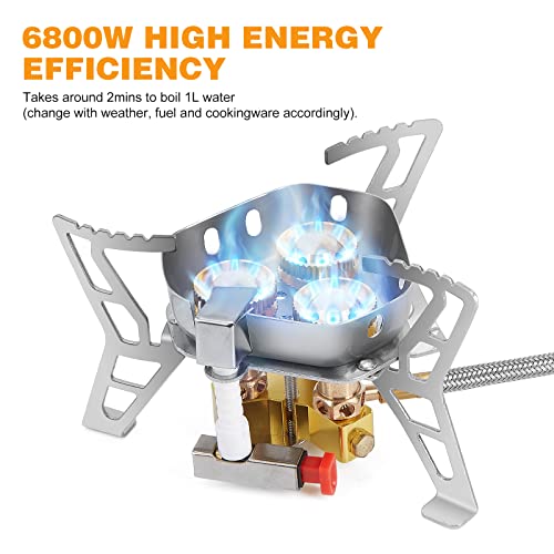 WADEO-6800W-Windproof-Camping-Gas-Stove-Small-Camping-Stove-with-Piezo-Ignition-1LB-Propane-Tank-Adapter-Butane-Adapter-for-Outdoor-Cooking-Picnic-Camping-and-Hiking