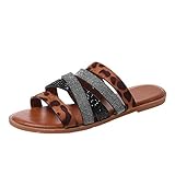  Sandalia de Plataforma para Mujer, Verano Casual Alpargatas de Cuña Plateau Moda Sandalia de Mujer Estilo Bohemio,Fondo Grueso Sandalias Sandalias de Dedo Mujer Chanclas Ortopédicas