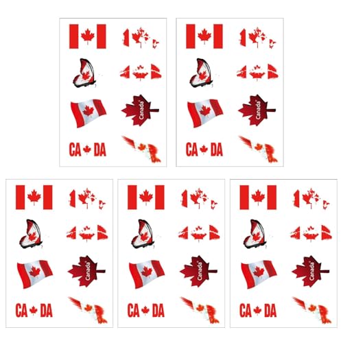 Tatouages drapeau Canada sans bavure pour visage enfant et match de foot