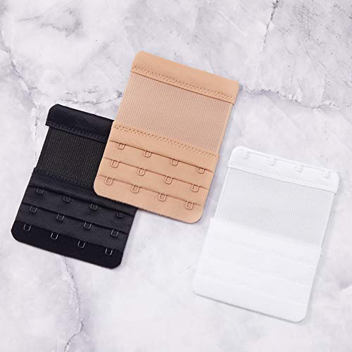 image for Chuangdi 12 Pieces Women's Bra Extenders 4 Hooks for Plus Size Soft Co