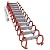 10Ft-Wall-Mounted Folding Stairs Telescopic Ladder, Pulldown Attic Stairs Attic Access Ladder with Armrests, Load Capacity 881Ibs-Extension Loft Wall Ladder Stairs Retractable Steps Ladder