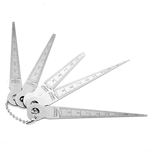 Calibrador Feeler Gauge de acero inoxidable para soldadura, regla medidora de precisión para ancho o grosor miniatura 4