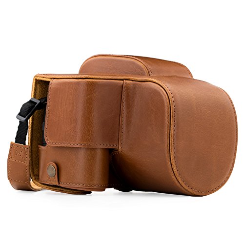 Funda de Cuero MegaGear para Panasonic Lumix DC-FZ80 y FZ82