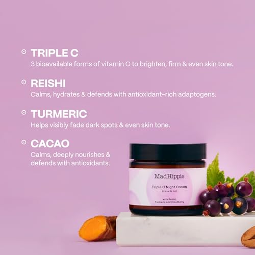 Mad Hippie Triple C Night Cream – Face Moisturizer, Skin-Brightening, Anti-Aging Skin Care with 3 Forms of Vitamin C, 2.1 Oz - Image 5