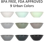 Youngever 10 inch 100 Ounce Plastic Mixing and Serving Bowls, Popcorn Bowls, Salad Bowls, Chip and Dip Serving Bowls, Set of 9 (Urban)