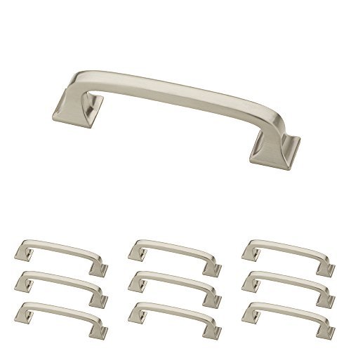 Franklin Brass Dolap Çekme, Saten Nikel, 3'ü (76 mm) Çekmece Kolu, 10'lu Paket, P29521K-SN-B