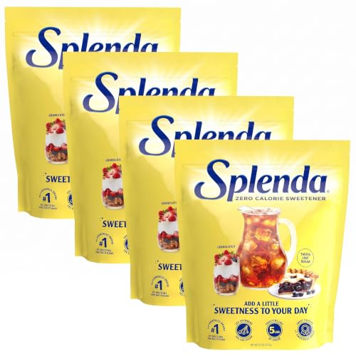 SPLENDA Zero Calorie Sweetener, Granulated Sugar Substitute, 9.7 Oz, (Pack of 4)