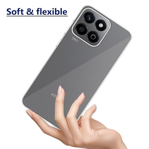 Image of Amazon Brand - Solimo for Honor X7C 5G Premium Transparent Soft Silicon Crystal Clear Back Cover [Transparent]