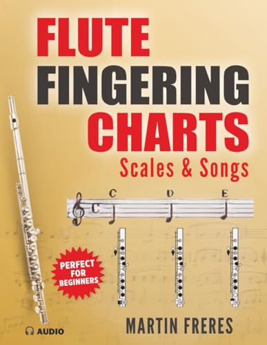 Image of Flute Fingering Charts, Scales & Songs: A Complete Beginner's Reference for playing the Flute