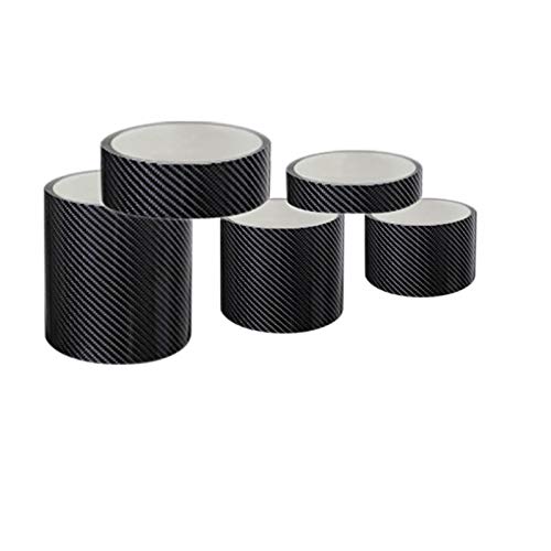 Autofolie 5D Carbon Fiber Nano Kleber Auto Aufkleber Schutzfolie Türkantenschutz Auto Kofferraum Türschwelle Ganzkörperaufkleber Vinyl Zubehör Auto Folie(Carbon Black,7CM_10METER)