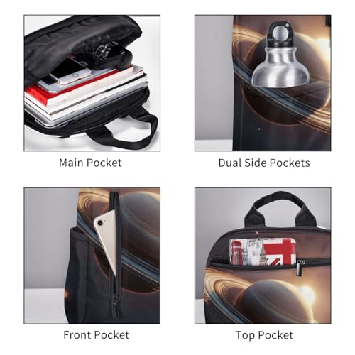 Travel Backpack for Women Men Carry On Backpack Saturn Ring Planet Laptop Bag Lightweight Casual Daypack3