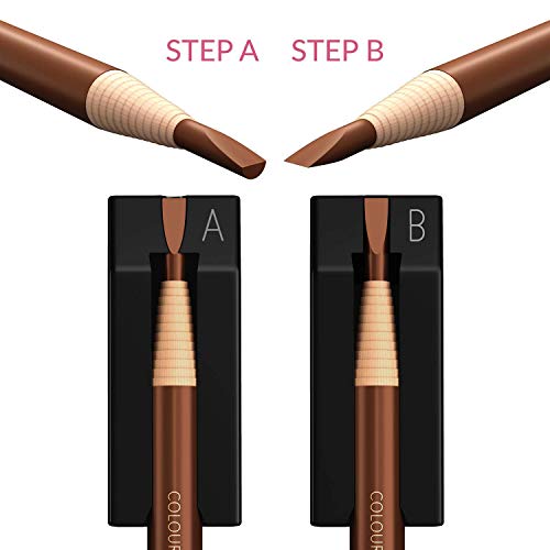2-in-1 Metal Duckbill-Shape Eyebrow Pencil Shaper - Eye Makeup Shaping Tool for Waterproof Peel Off Brow Pencils - Compact Cosmetic Shaper for Beginners & Professional