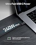 Anker Thunderbolt 4 Cable, 8K/4K Display, 240W Charging, 40Gbps Transfer, USB C to C Cable Compatible with USB4, Thunderbolt 4/3, For MacBook, iPhone 17/16, and More (2.3 FT Thunderbolt 4-Certified) - Image 4