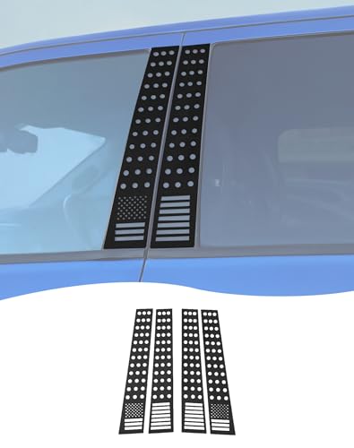 Molduras de aleación Hoolcar para ventana de Dodge Ram 1500, pack de 4 piezas