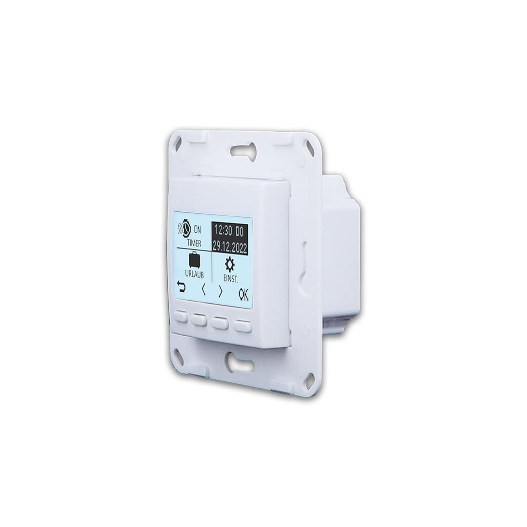 LIVOLO LCD Raumthermostat Thermostat Modul Fußbodenheizung in Weiß für Fußboden Heizung Programmierbarer Wandthermostat Zeitpläne digitaler Display Raumtemperaturregler VL-Pro-11