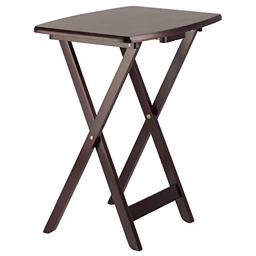 Image of Winsome Dylan Set of 4 Oversized Foldable Snack Tables, Espresso, 26 inch