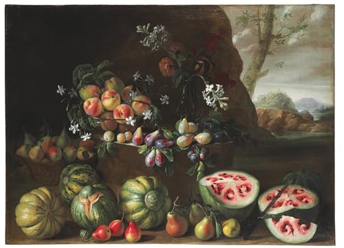 Décoration murale toile fruits et paysage pour habiller un grand mur vide