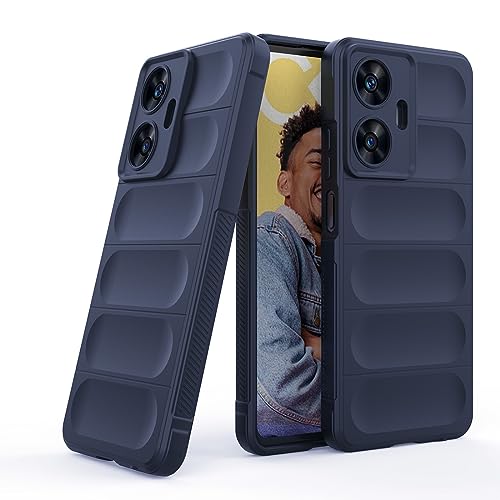 Image of Amazon Brand- Solimo Basic Case for Realme C55 4G (Silicone Dark Blue)