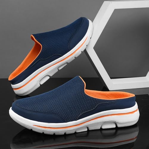 Mens Womens Backless Slippers Mesh Knitted Clogs Sneakers Lightweight Comfortable Walking Open Back Shoes Slip on Trendy Casual Breathable Slippers Shoes Closed Toe Slides Outdoor Sports Wedge Mules4