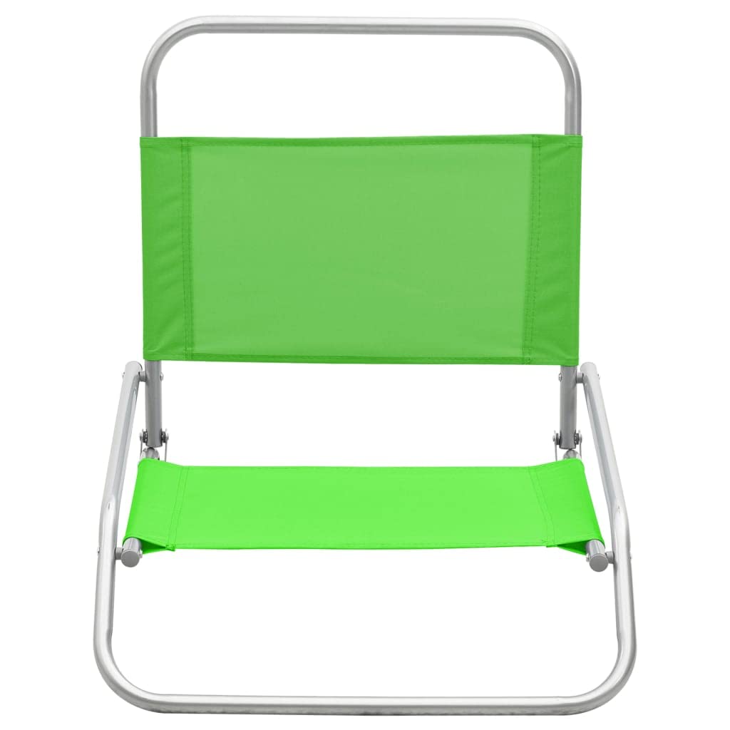 Klappbare Gartenstühle 2 Stück Grün Stoff Outdoor Campingstuhl Balkon Lounge mit Stahlrahmen, leicht zu transportieren, ideal für Terrasse, Park, Strand, Garten, und Freizeit im Freien