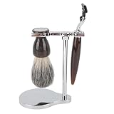 FILFEEL Vintage-Rasierset für Herren, Rasierset mit Legierungsständer und Seifenschale für Nassrasur, Pflege, Bartbürstenaufbewahrung