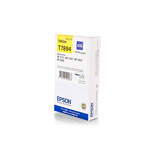 Cartouche Epson T7894 jaune XXL pour imprimer de gros volumes sans panne