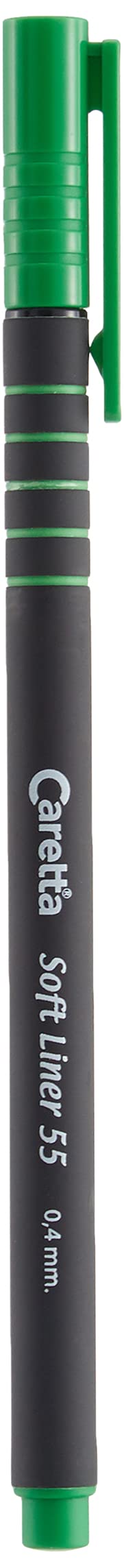 KEMERBURGAZ OFIS I SZKOŁA Caretta C-55-04-T Soft Liner 55 cienkopis 0,4 mm, końcówka, zielona, 0,4 mm,