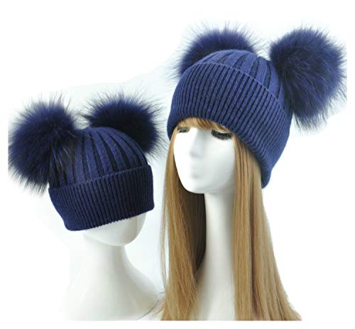 Brillabenny Set 2 Cappelli Pelliccia Vera Cashmere...