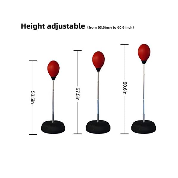 Punching Bag with Stand for Adults&Kids Boxing Bag Equipment Speed Bags Set Kickboxing Bag Reflex Ball MMA Boxing Training Equipment Home Gym Stuff with 2 Gloves